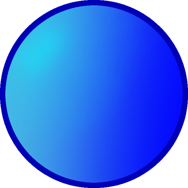 a blue soft-shaded circle
